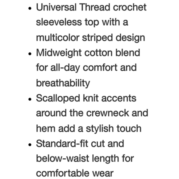 NEW Universal Thread Openwork Multistriped Sweater Tank - Picture 12 of 12